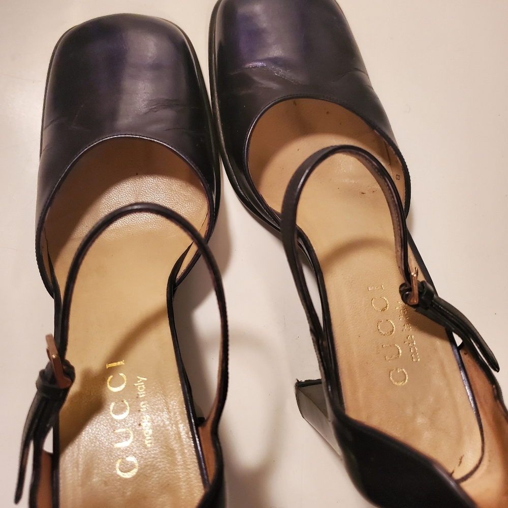 Authentic Gucci Blue Leather Shoes
